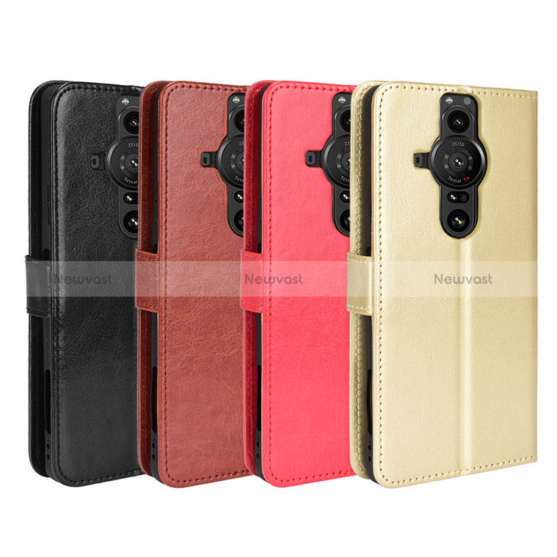 Leather Case Stands Flip Cover Holder BY5 for Sony Xperia PRO-I