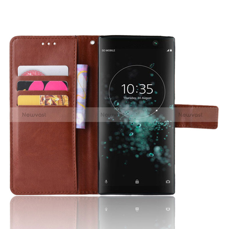 Leather Case Stands Flip Cover Holder BY5 for Sony Xperia XA2