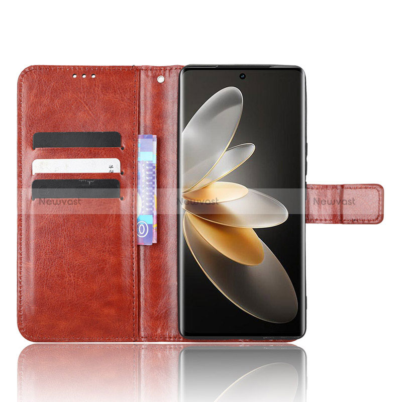 Leather Case Stands Flip Cover Holder BY5 for Vivo V27 Pro 5G