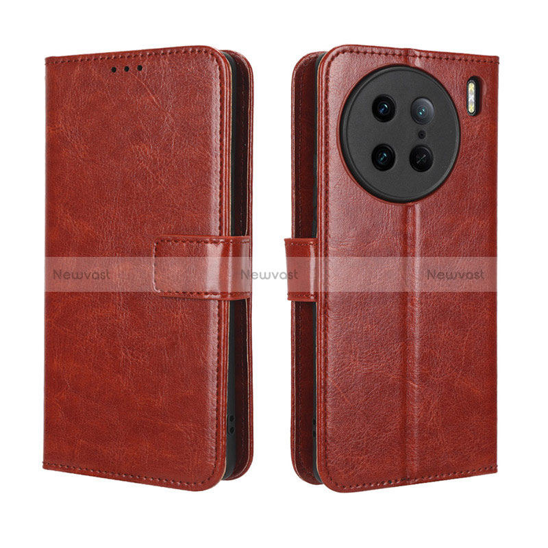 Leather Case Stands Flip Cover Holder BY5 for Vivo X90 Pro 5G
