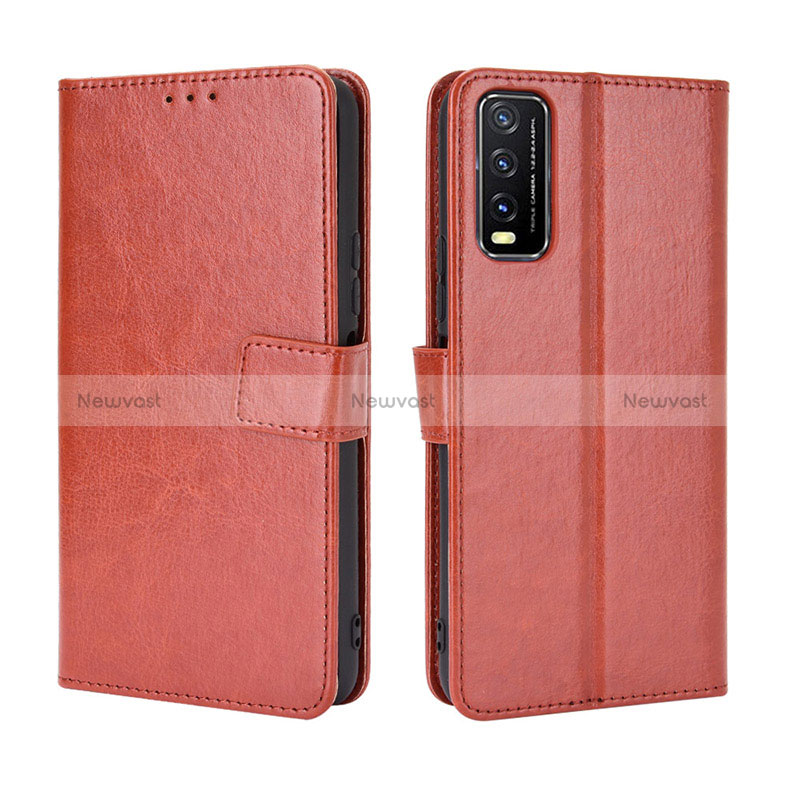 Leather Case Stands Flip Cover Holder BY5 for Vivo Y11s