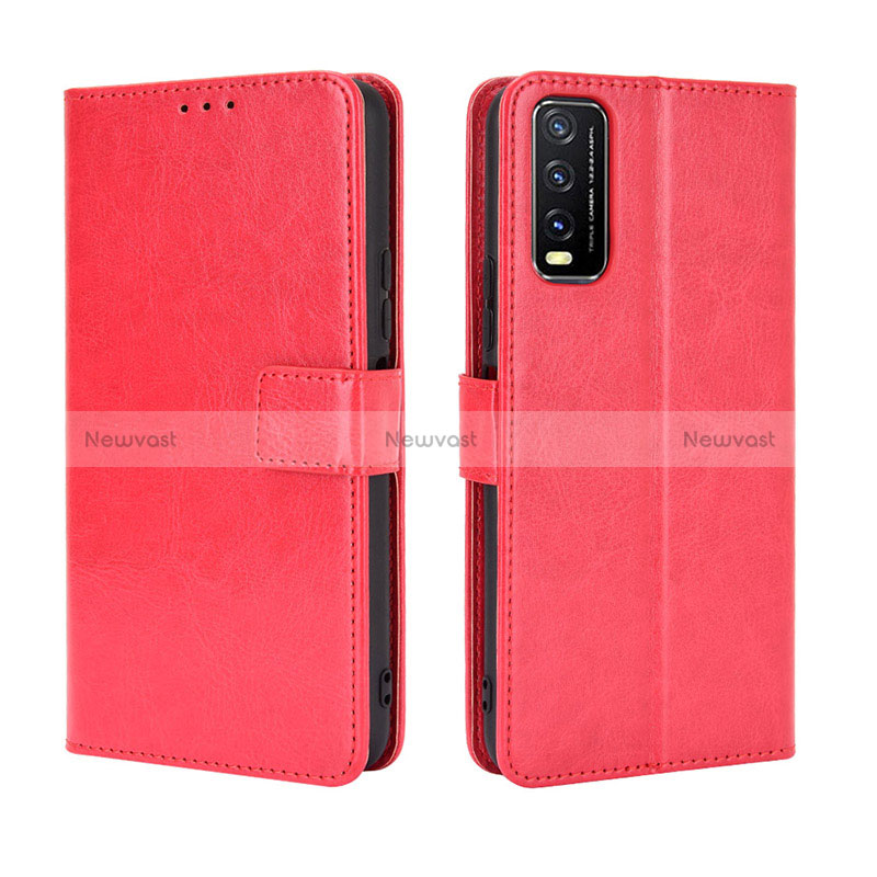 Leather Case Stands Flip Cover Holder BY5 for Vivo Y12s