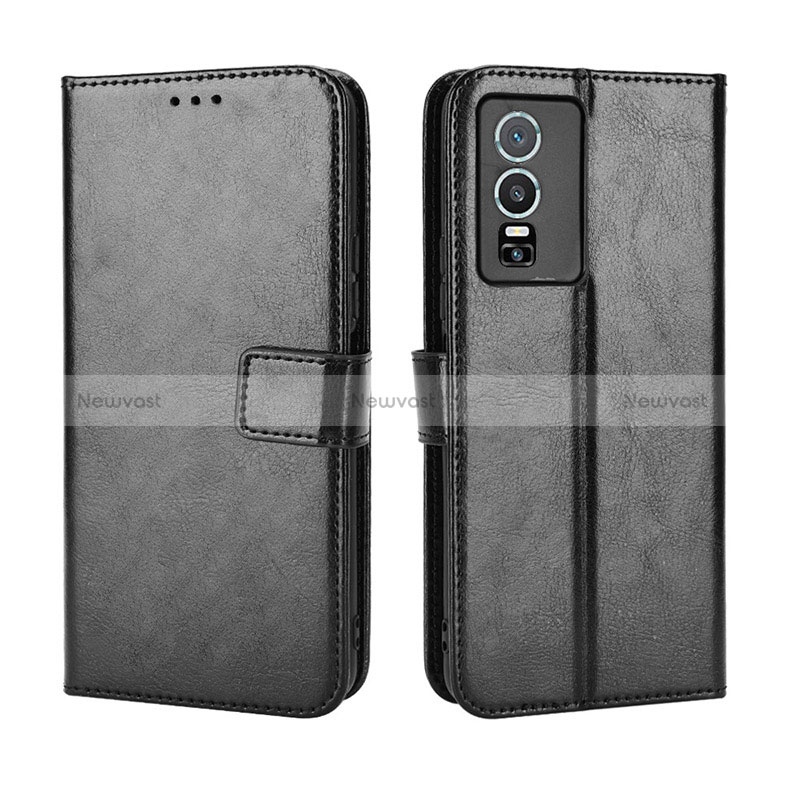Leather Case Stands Flip Cover Holder BY5 for Vivo Y76 5G