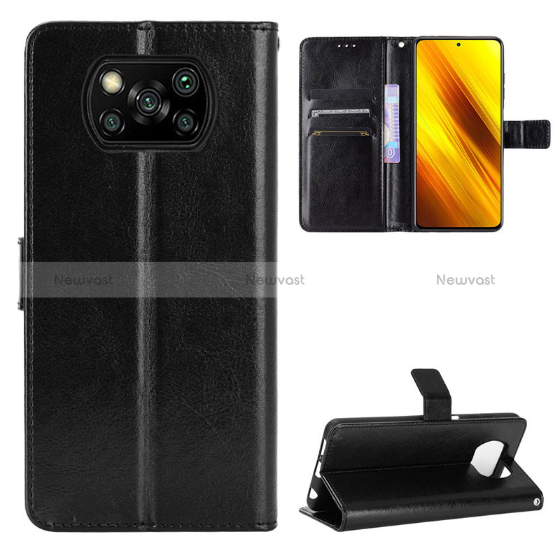 Leather Case Stands Flip Cover Holder BY5 for Xiaomi Poco X3 NFC