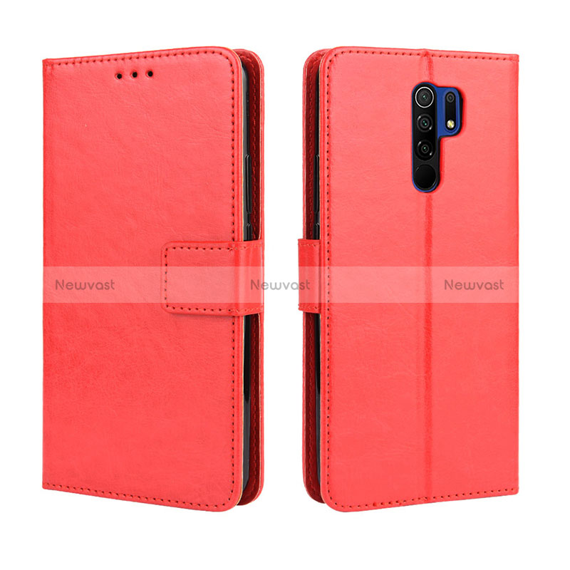 Leather Case Stands Flip Cover Holder BY5 for Xiaomi Redmi 9 Prime India