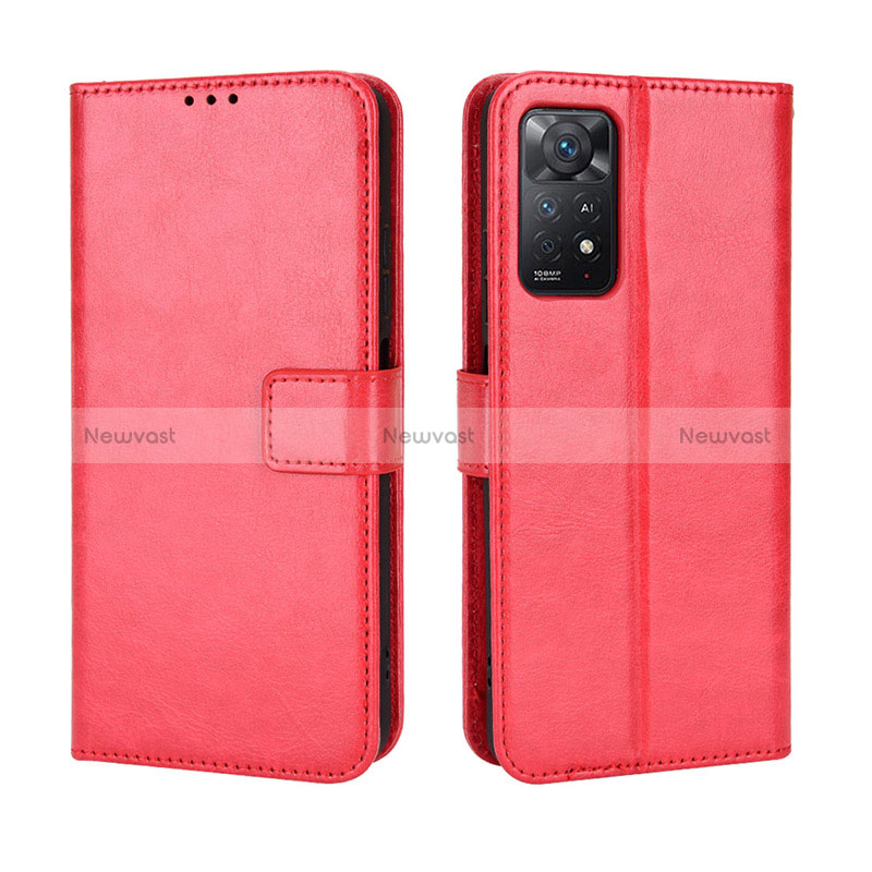 Leather Case Stands Flip Cover Holder BY5 for Xiaomi Redmi Note 11 Pro 4G