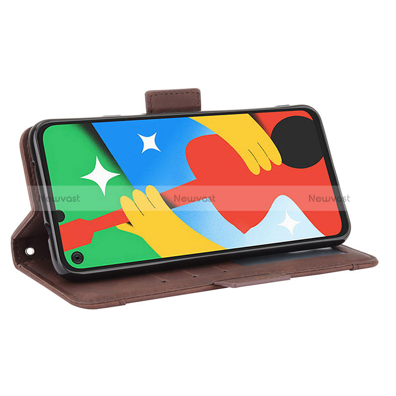 Leather Case Stands Flip Cover Holder BY6 for Google Pixel 5 XL 5G