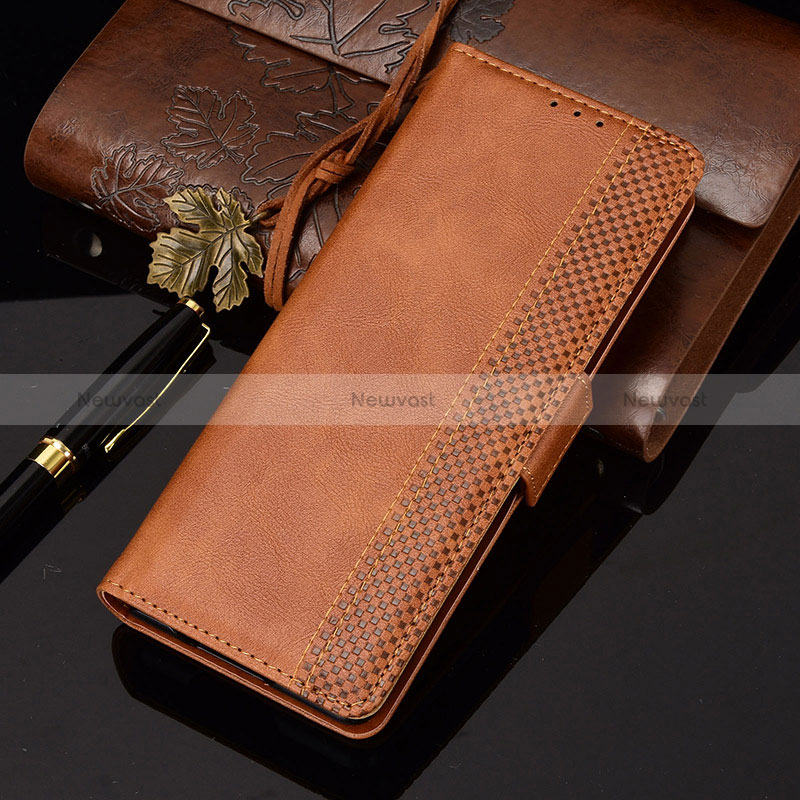 Leather Case Stands Flip Cover Holder BY6 for Samsung Galaxy Z Fold2 5G Brown