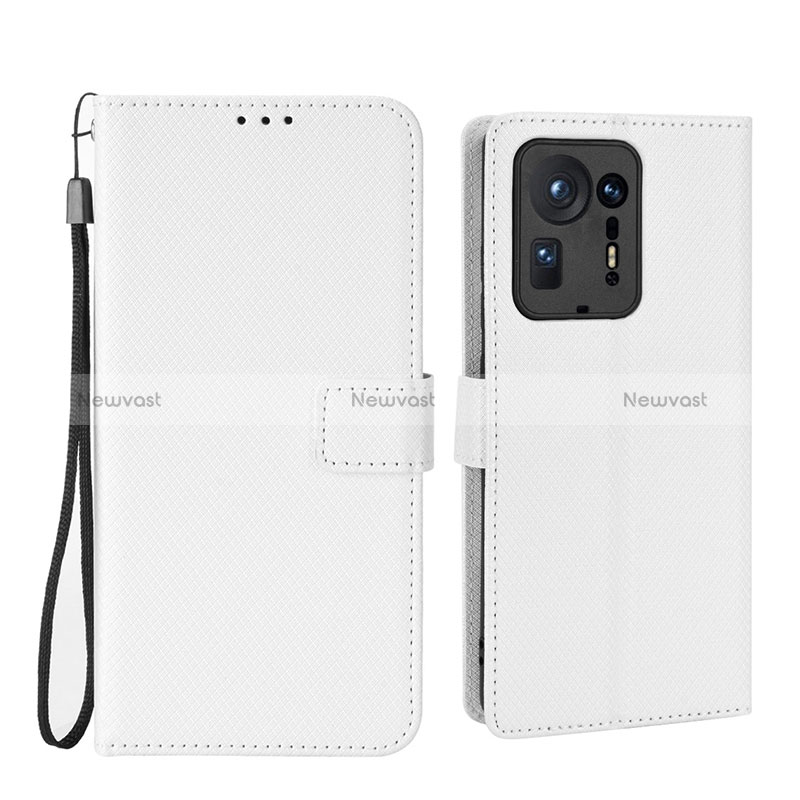 Leather Case Stands Flip Cover Holder BY6 for Xiaomi Mi Mix 4 5G White