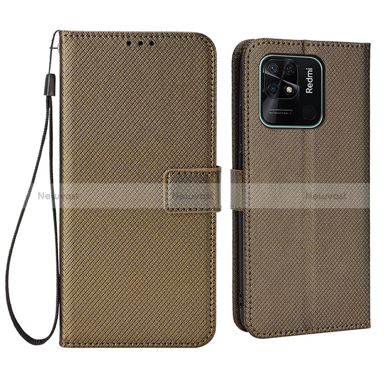Leather Case Stands Flip Cover Holder BY6 for Xiaomi Redmi 10C 4G