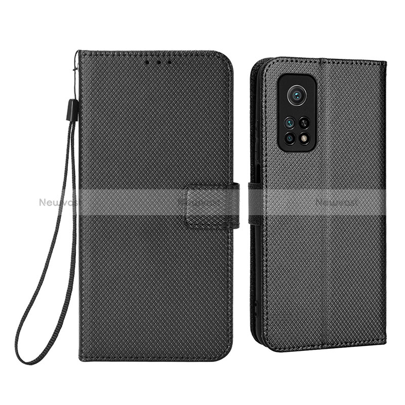 Leather Case Stands Flip Cover Holder BY6 for Xiaomi Redmi K30S 5G Black