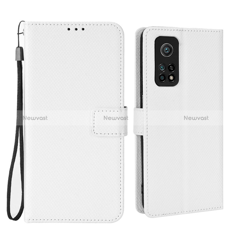 Leather Case Stands Flip Cover Holder BY6 for Xiaomi Redmi K30S 5G White