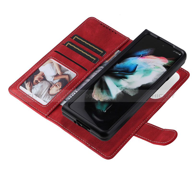 Leather Case Stands Flip Cover Holder BY7 for Samsung Galaxy Z Fold4 5G