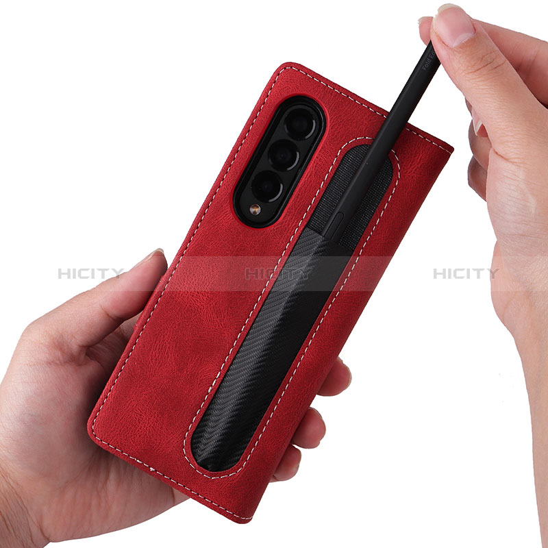 Leather Case Stands Flip Cover Holder BY7 for Samsung Galaxy Z Fold4 5G