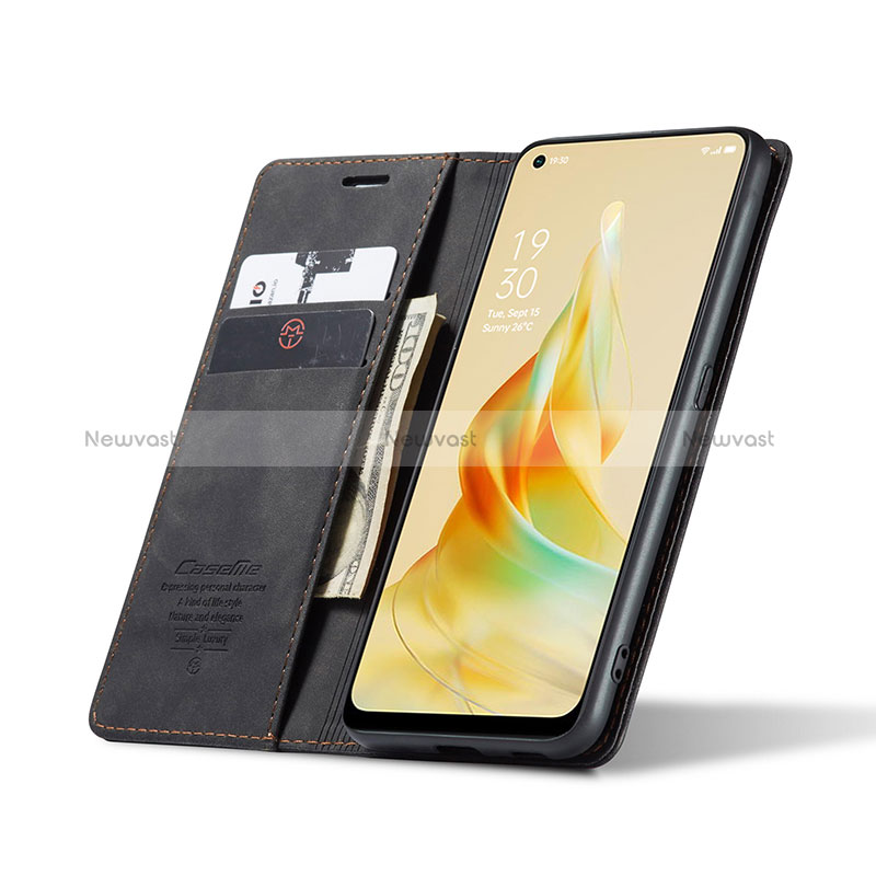 Leather Case Stands Flip Cover Holder C01S for Oppo Reno8 T 4G