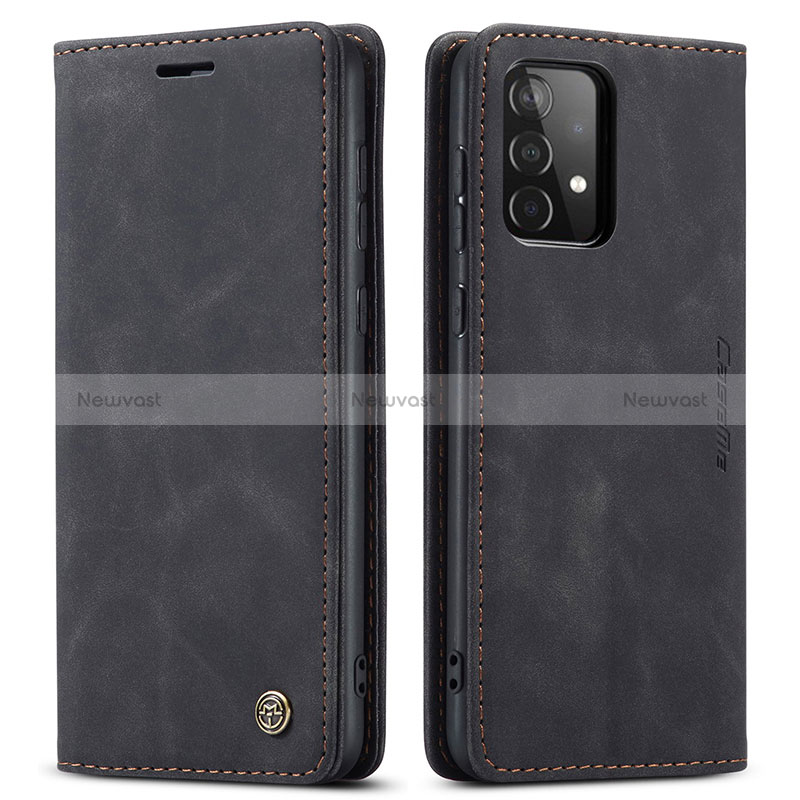 Leather Case Stands Flip Cover Holder C01S for Samsung Galaxy A52 5G