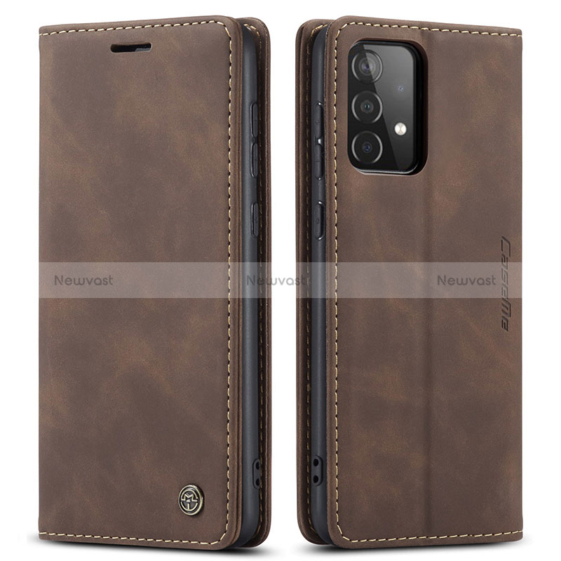 Leather Case Stands Flip Cover Holder C01S for Samsung Galaxy A52 5G