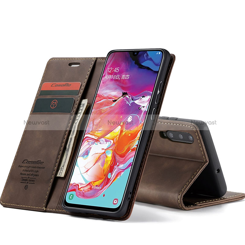 Leather Case Stands Flip Cover Holder C01S for Samsung Galaxy A70S