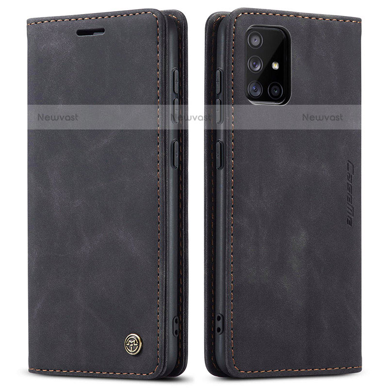 Leather Case Stands Flip Cover Holder C01S for Samsung Galaxy A71 4G A715