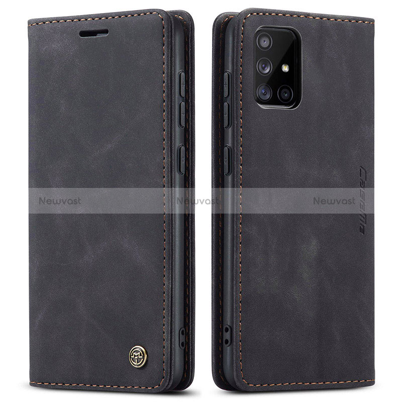 Leather Case Stands Flip Cover Holder C01S for Samsung Galaxy A71 5G