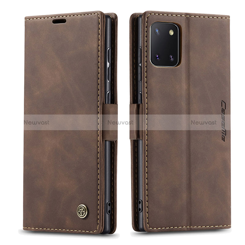 Leather Case Stands Flip Cover Holder C01S for Samsung Galaxy A81