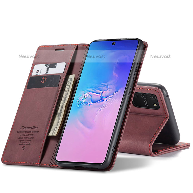 Leather Case Stands Flip Cover Holder C01S for Samsung Galaxy A91