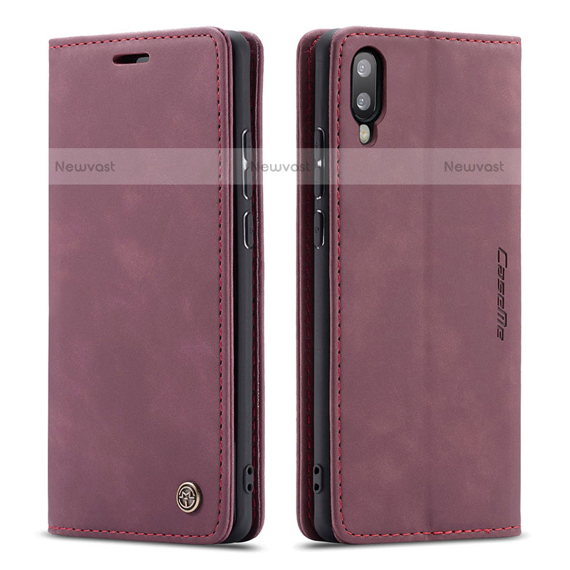 Leather Case Stands Flip Cover Holder C01S for Samsung Galaxy M10