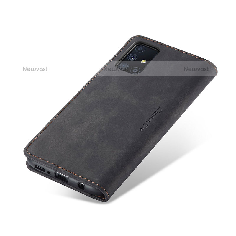 Leather Case Stands Flip Cover Holder C01S for Samsung Galaxy M51