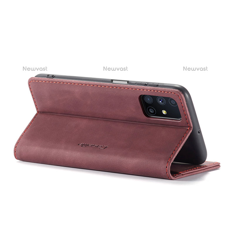 Leather Case Stands Flip Cover Holder C01S for Samsung Galaxy M51
