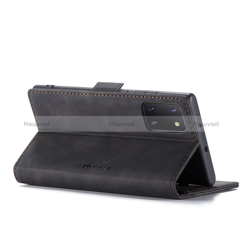 Leather Case Stands Flip Cover Holder C01S for Samsung Galaxy M60s