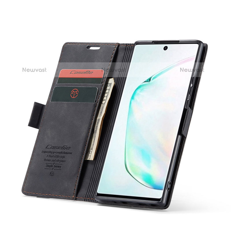 Leather Case Stands Flip Cover Holder C01S for Samsung Galaxy Note 10 Lite