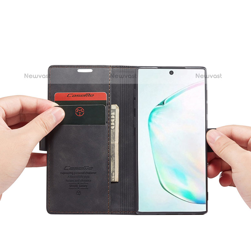 Leather Case Stands Flip Cover Holder C01S for Samsung Galaxy Note 10 Lite