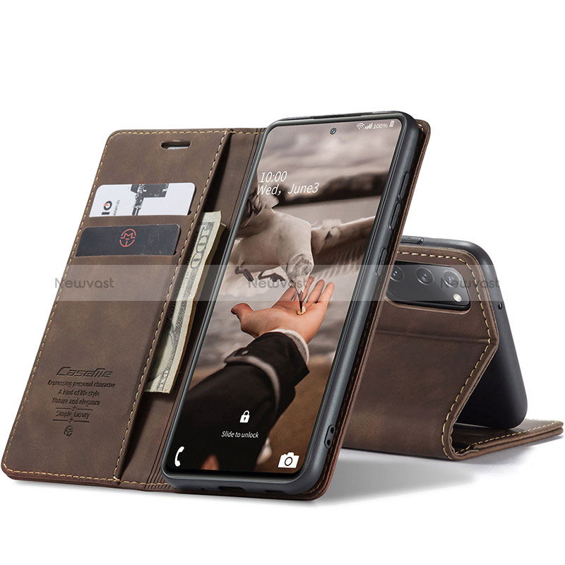 Leather Case Stands Flip Cover Holder C01S for Samsung Galaxy S20 Lite 5G