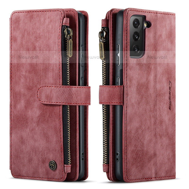 Leather Case Stands Flip Cover Holder C01S for Samsung Galaxy S21 Plus 5G