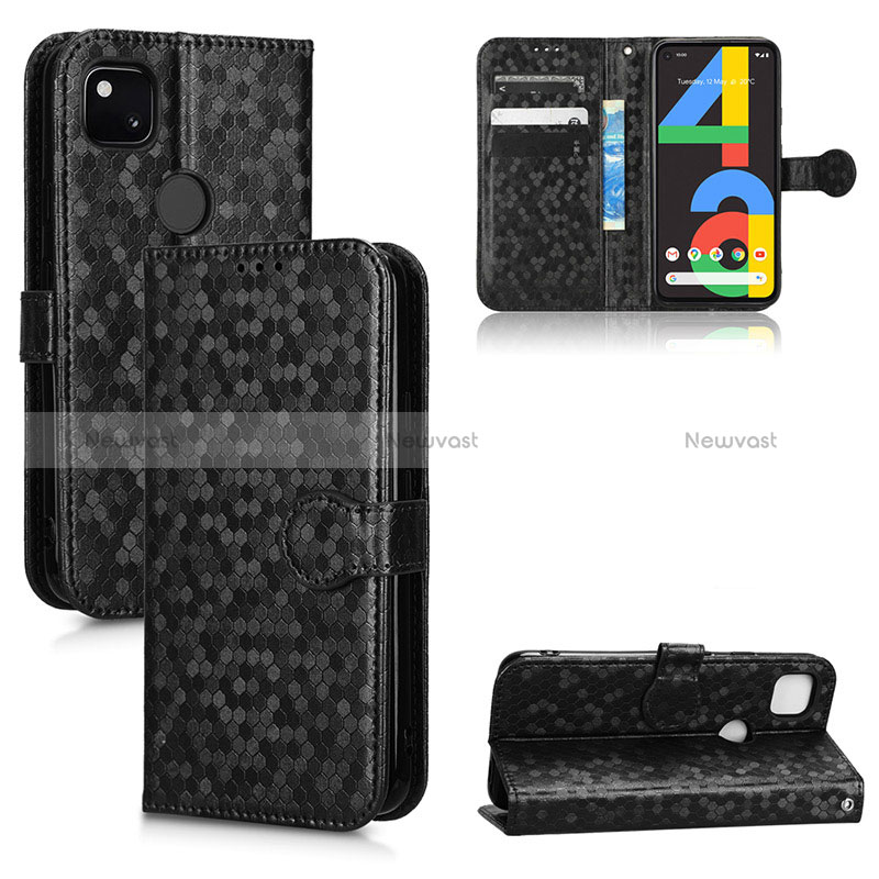Leather Case Stands Flip Cover Holder C01X for Google Pixel 4a