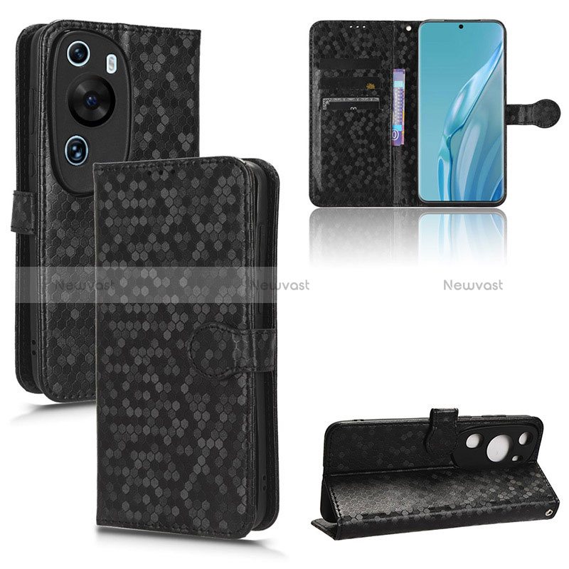 Leather Case Stands Flip Cover Holder C01X for Huawei P60 Art