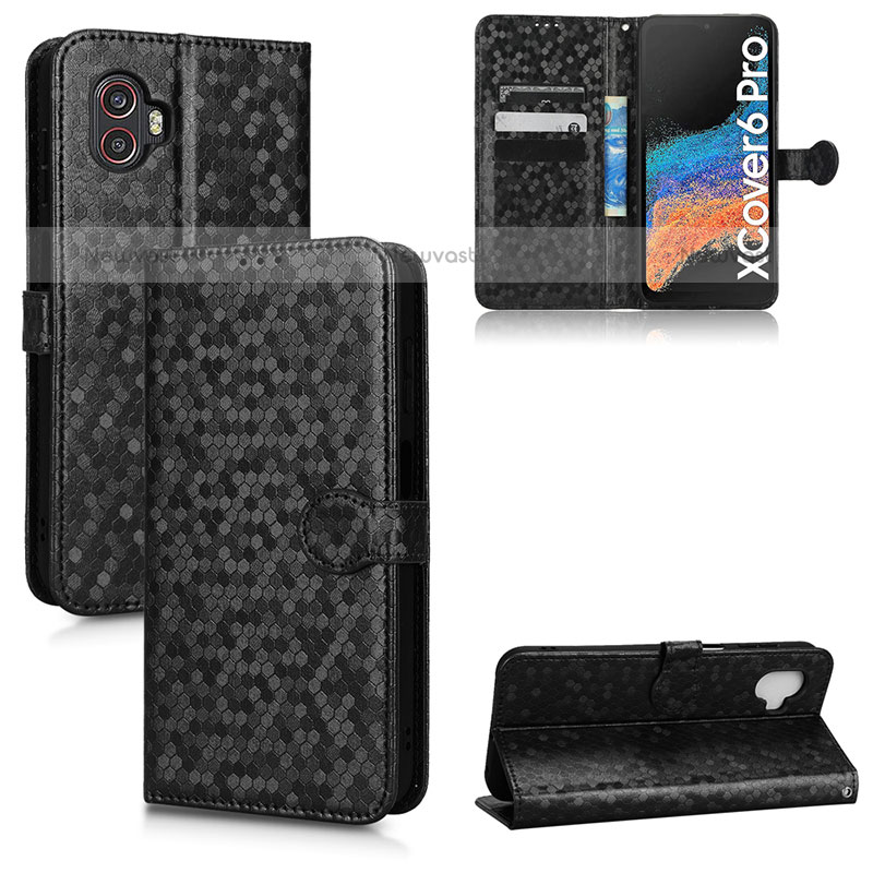 Leather Case Stands Flip Cover Holder C01X for Samsung Galaxy XCover 6 Pro 5G