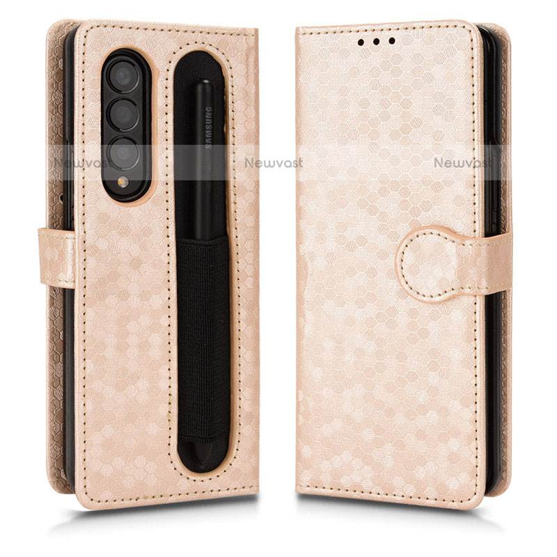 Leather Case Stands Flip Cover Holder C01X for Samsung Galaxy Z Fold3 5G