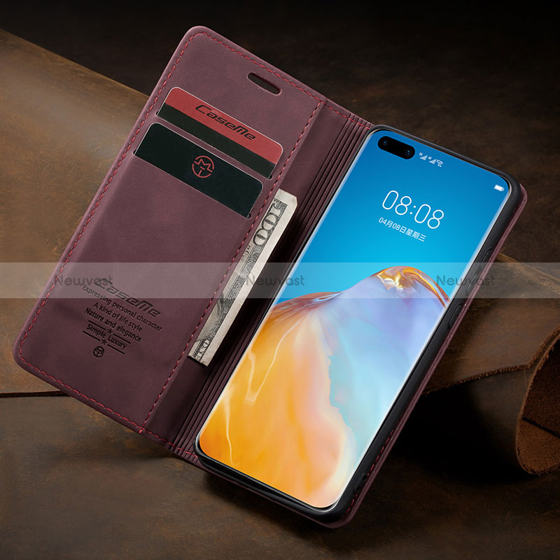 Leather Case Stands Flip Cover Holder C02S for Huawei P40 Pro