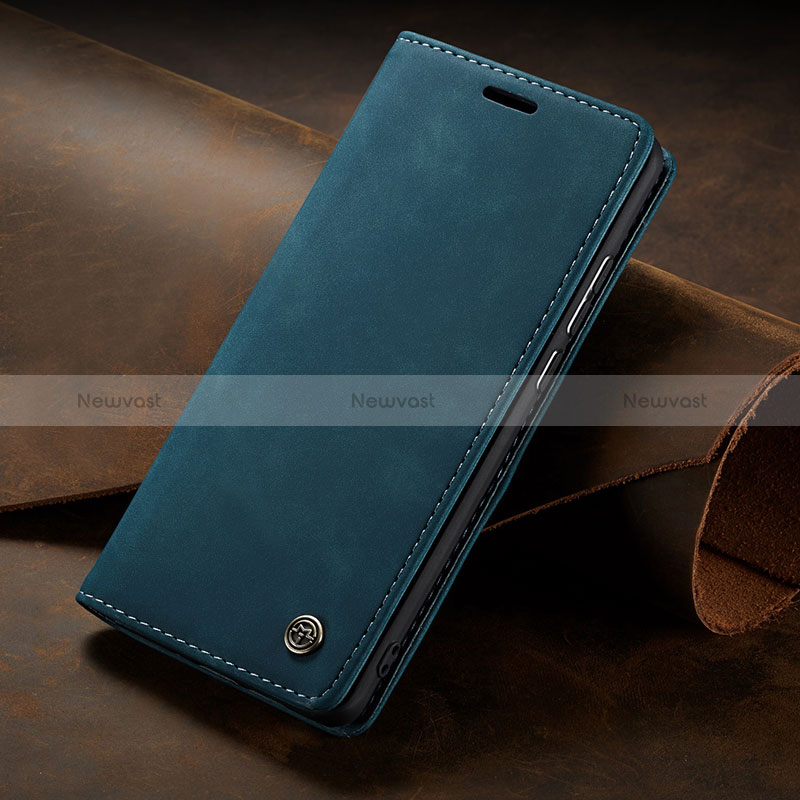 Leather Case Stands Flip Cover Holder C02S for Huawei P40 Pro Blue