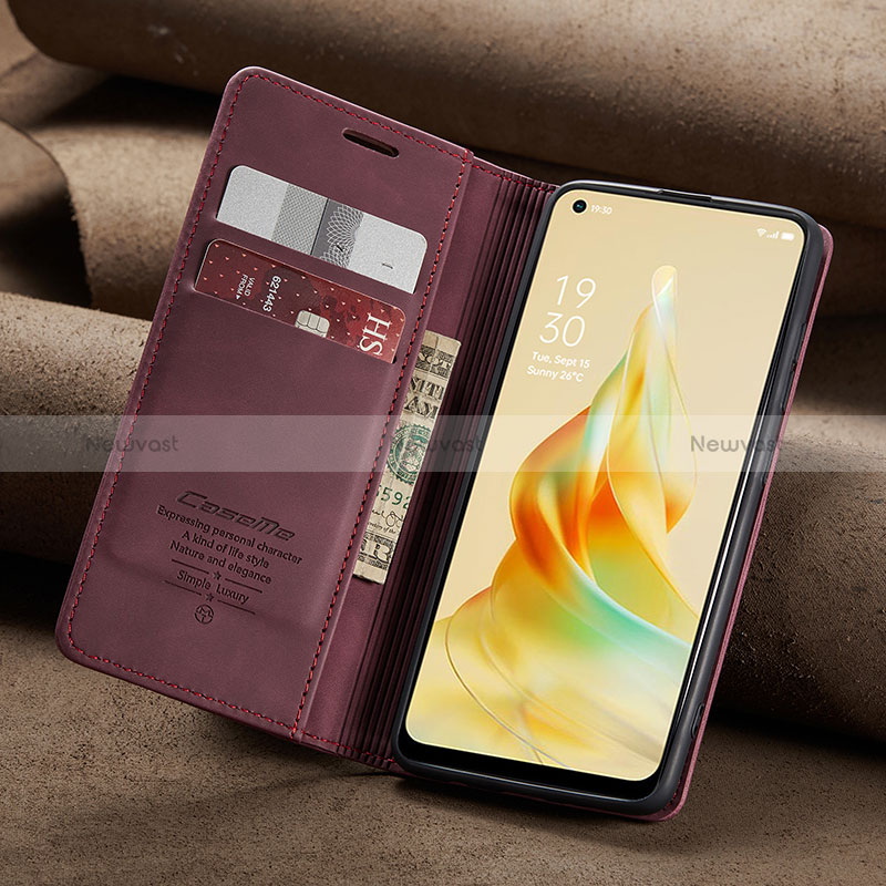 Leather Case Stands Flip Cover Holder C02S for Oppo Reno8 T 4G