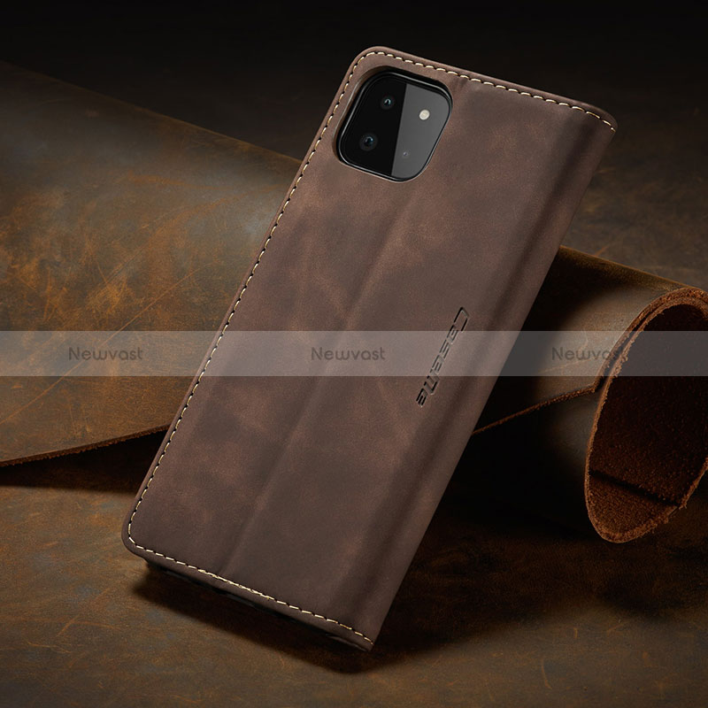 Leather Case Stands Flip Cover Holder C02S for Samsung Galaxy A22s 5G