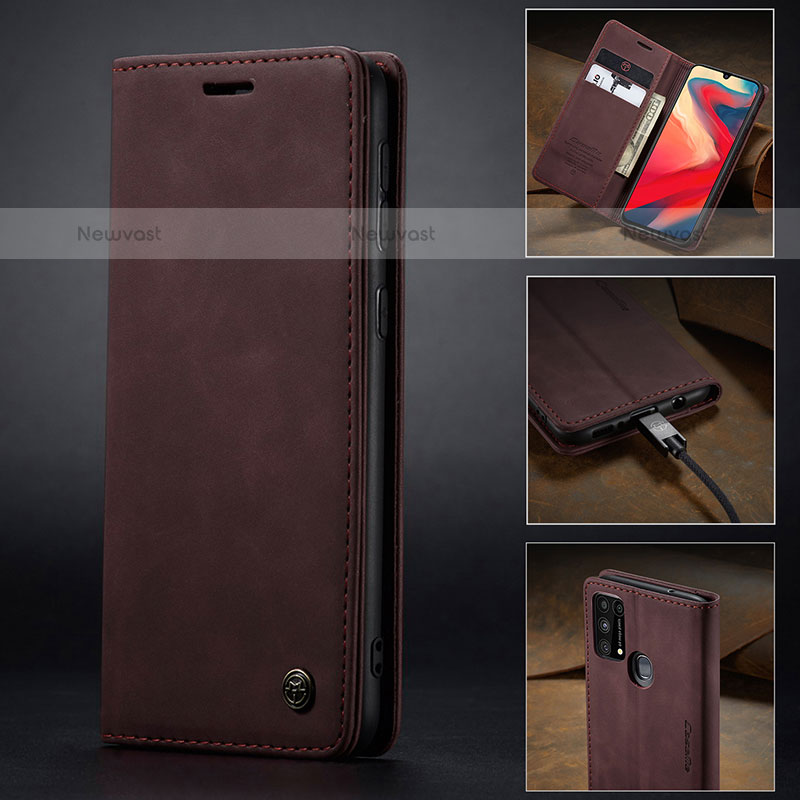Leather Case Stands Flip Cover Holder C02S for Samsung Galaxy M31 Prime Edition