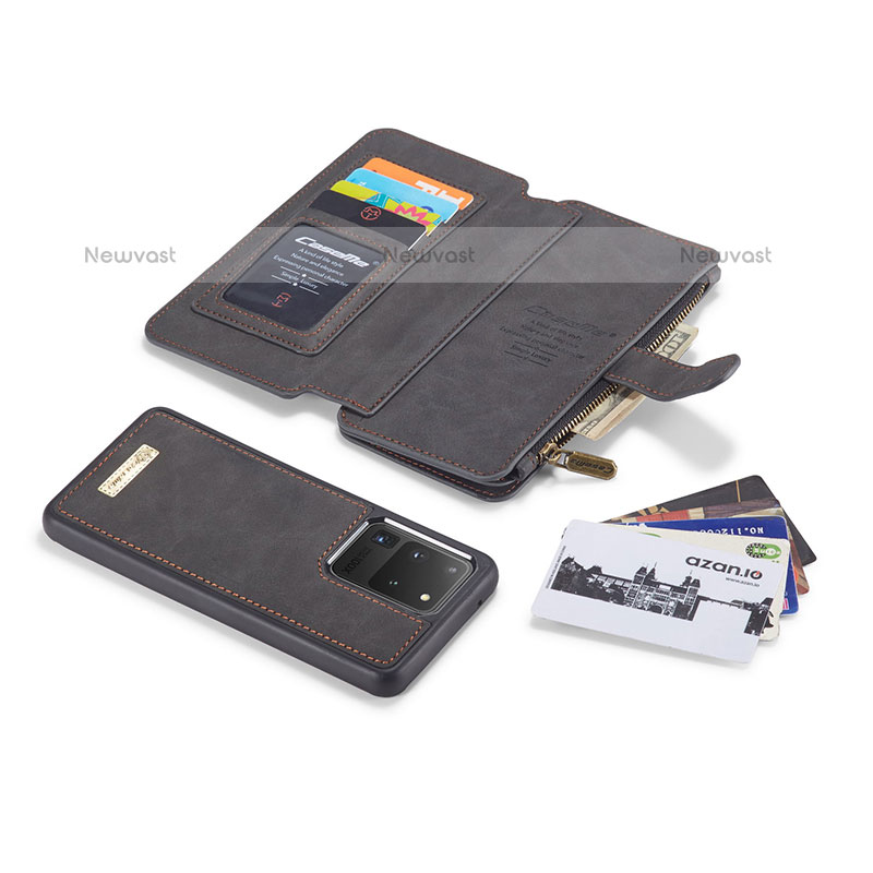 Leather Case Stands Flip Cover Holder C02S for Samsung Galaxy S20 Ultra 5G