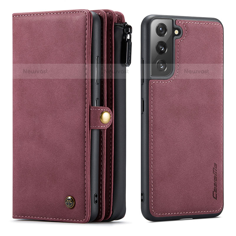 Leather Case Stands Flip Cover Holder C02S for Samsung Galaxy S21 Plus 5G