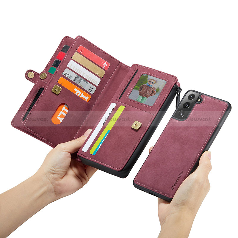 Leather Case Stands Flip Cover Holder C02S for Samsung Galaxy S22 Plus 5G