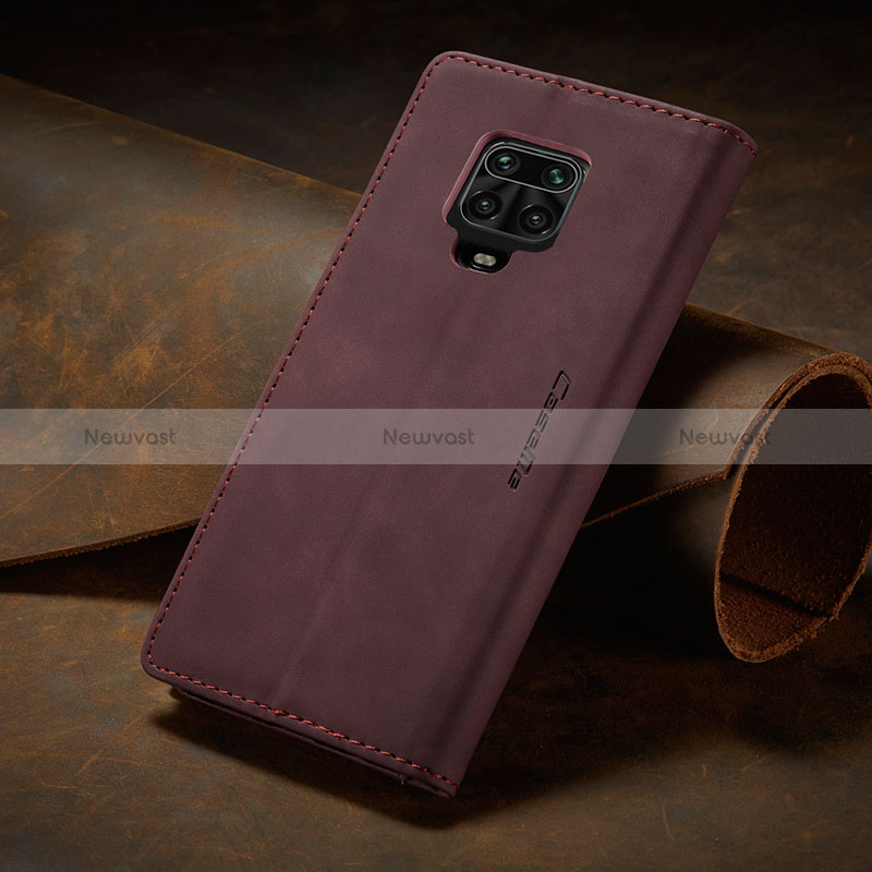 Leather Case Stands Flip Cover Holder C02S for Xiaomi Redmi Note 9 Pro