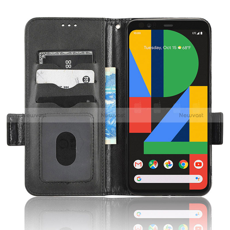 Leather Case Stands Flip Cover Holder C02X for Google Pixel 4 XL