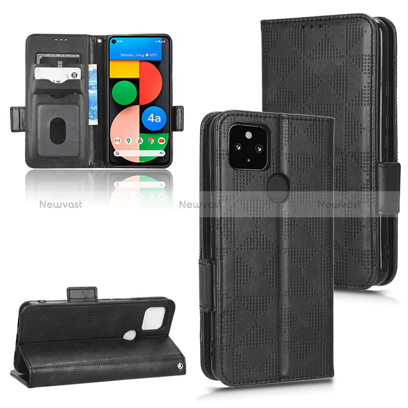 Leather Case Stands Flip Cover Holder C02X for Google Pixel 4a 5G