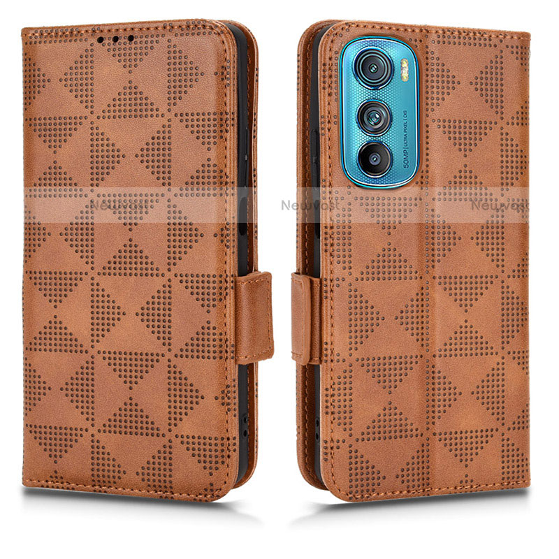 Leather Case Stands Flip Cover Holder C02X for Motorola Moto Edge 30 5G